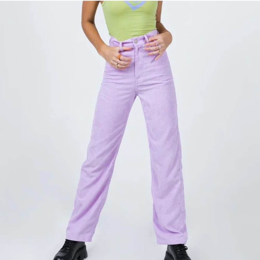 Princess Polly Lilac Corduroy Pants